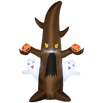 Merck Hearth 4.9 ft Halloween Ghost Tree Inflatable Decoration LED Light Outdoor Yard Decor