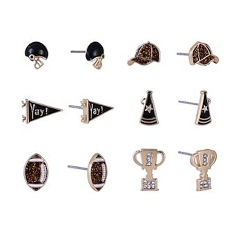 Hallmark Game Day Trophy 6 pk Earring Set