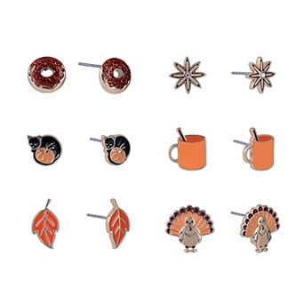 Hallmark Thanksgiving 6 Pair Earring Set