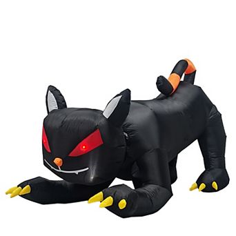 Merck Hearth 6.5 ft Animated Cat Halloween Inflatable Decoration LED Light Outdoor Yard Decor