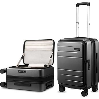 LUGGEX 20 Inch Carry On Luggage Top Opening, Expandable PC Suitcase with Wheels FLT - LX-FX