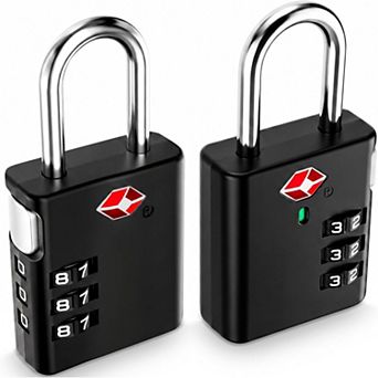 LUGGEX TSA Locks for Luggage, 2 Suitcase Locks, Luggage Locks TSA Approved