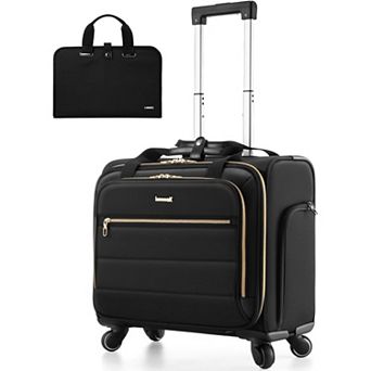 LUGGEX Rolling Laptop Bag with Wheels, Softside Laptop Rolling suitcase UBC - LX-UX