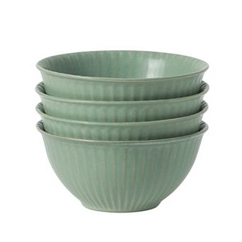 Gibson Elite Bistro Linea Set of 4 6 Inch Stoneware Reactive Glaze Bowl Set