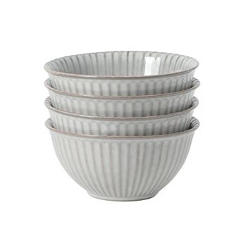 Gibson Elite Bistro Linea Set of 4 6 Inch Stoneware Reactive Glaze Bowl Set
