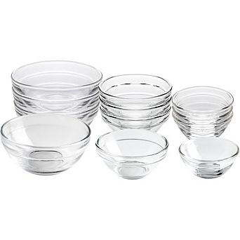 12-Pack Glass Prep Bowl Set, 1.5oz/2.5oz/3.5oz Small Bowls for Spices & Ingredients