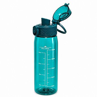 Tritan Reusable Leakproof Water Bottle With Time Marker Handle For School Travel Gym