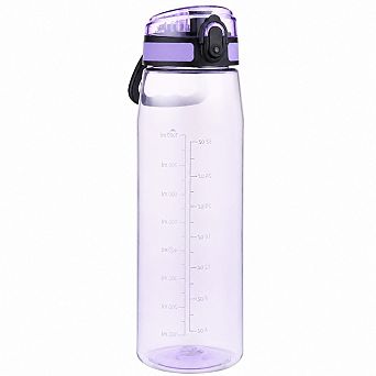 Tritan Leakproof Sports Water Bottle One Handed Lid Hydration Markings Gym Travel