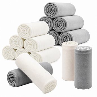 12 Bulk Double Faced Velvet Throw Blankets 60x50 in Soft Warm Lightweight All Season Blanket
