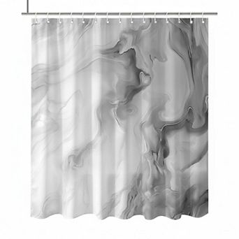 Grey Marble Shower Curtain Waterproof Polyester Modern Art Decor