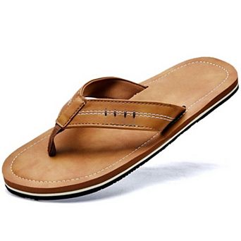 Men's Leather Arch Support Flip-Flops