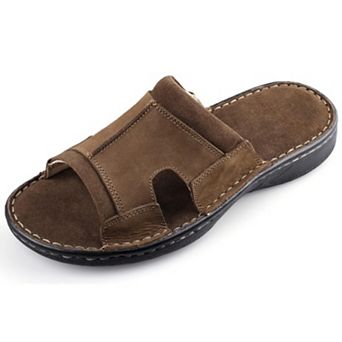 Men's Leather Comfort Slide Sandals
