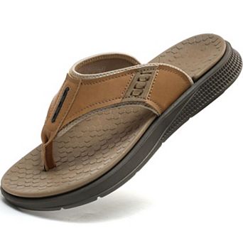 Men's Leather Adjustable Slides