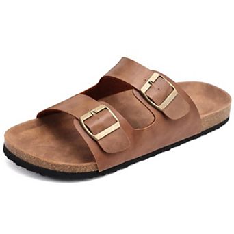 Men's Cork Footbed Buckle Sandals