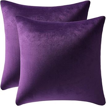 Pillow Covers Set of 2, Purple 18x18 Square Couch Decor for Living Room & Bed
