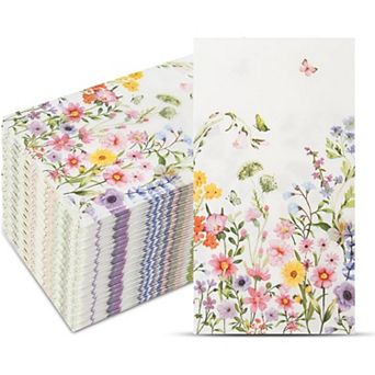100 pc Floral Paper Napkins Decorative Bathroom Napkins Dinner Party Napkins for Wedding Party
