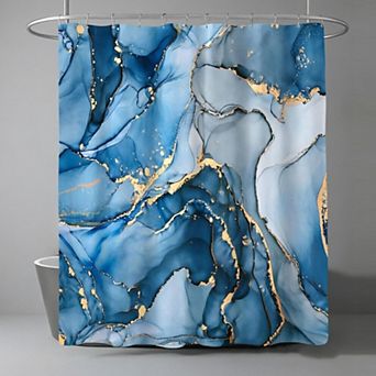 Marble Modern Abstract Shower Curtains for Bathroom, 72x72, Texture Shower Curtain Set with Hooks