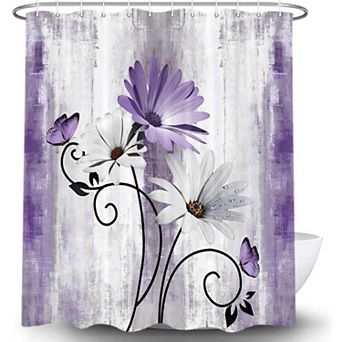 Rustic Farmhouse Shower Curtain, Bathroom Shower Curtains with 12 pc Hooks, 70X70IN