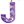 Purple Letter J