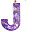 Purple Letter J