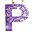 Purple Letter P