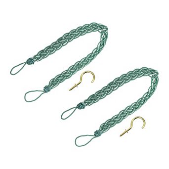 2 pc Curtain Tiebacks Braided Drapery Holdback Holder Decorative
