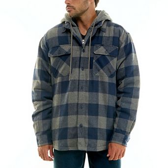 Men’s Hallstatt Sherpa-Lined Hooded Flannel Shacket