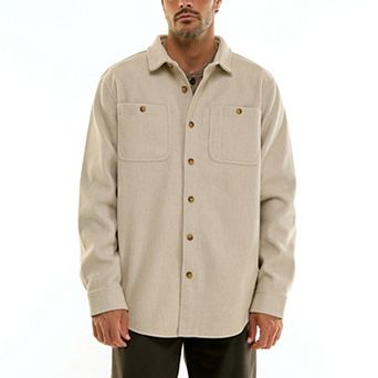 Men’s Hallstatt 2-Pocket Wool Like Fabric Button-Down Shirt