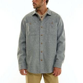 Men’s Hallstatt 2-Pocket Wool Like Fabric Button-Down Shirt