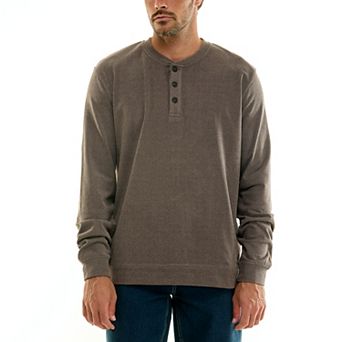 Men's Hallstatt Rib Fleece Long Sleeve Henley Top