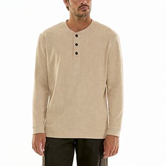 Men's Hallstatt Rib Fleece Long Sleeve Henley Top