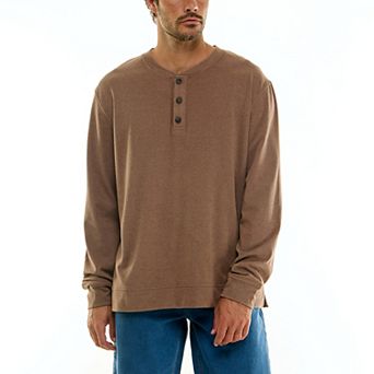 Men's Hallstatt Rib Fleece Long Sleeve Henley Top