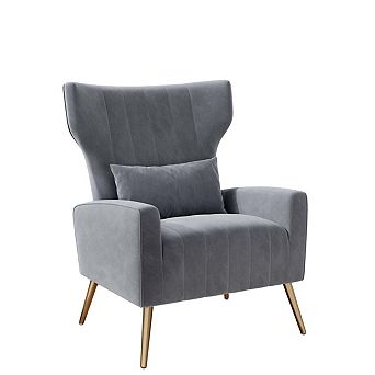 Modern Convertible Accent Chairs Upholstered Velvet Fabric