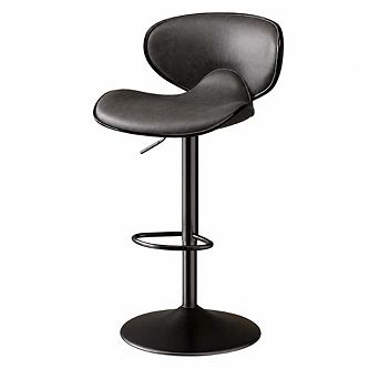 Leather Swivel Bar Stools Set of 2