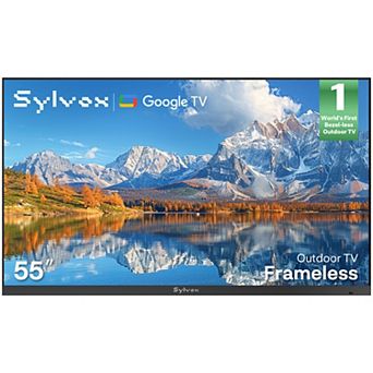 SYLVOX Outdoor TV 4K Google TV Ultra-Narrow Bezel 1000nits IP56 Waterproof Frameless Series