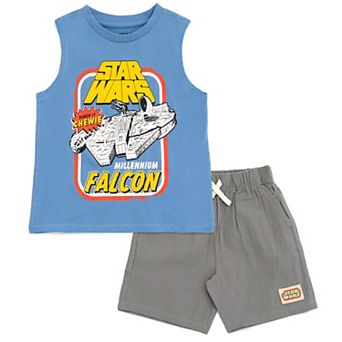 Star Wars Millennium Falcon Sleeveless 2 pc Tank Top and Shorts Set