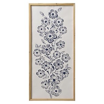 American Art Décor Floral 3D Framed Metal Wall Art