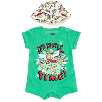 Teenage Mutant Ninja Turtles 2 pc Romper and Sunhat Set