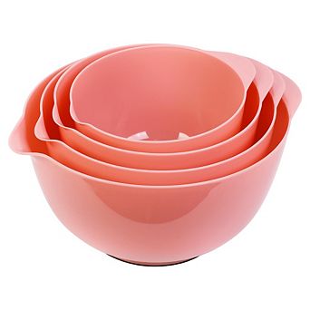 Classic Plastic Mixing Bowl Set of 4, BPA‑Free Material for Daily Kitchen Use