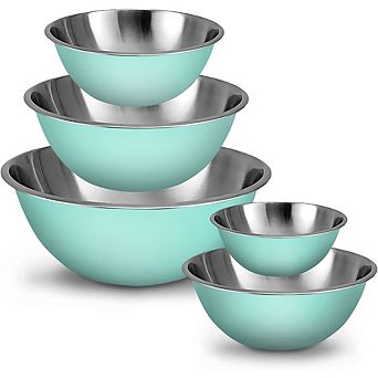 5 pc Heavy Duty Stainless Steel Nesting Mixing Bowls No Lids