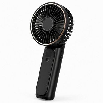 Portable Handheld Fan, USB Rechargeable Foldable Fan 4000mAh Battery Ultra Quiet 6-Speed LED Display