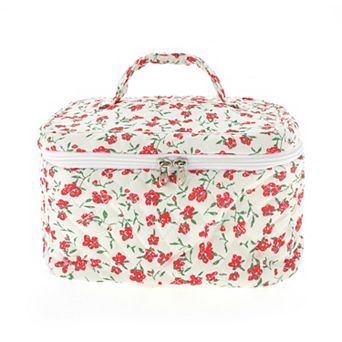 1 pc Women Large Floral Print Storage Bag for Travel Vacation