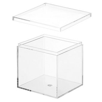 Acrylic Box with Lid, Display Boxes Square Cube Containers Storage Organizer