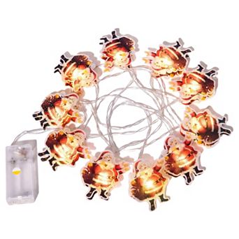 Colorful Snowman DecorLights 6.6FT 10 Bulbs Whimsical Winter Wonderland Lamps
