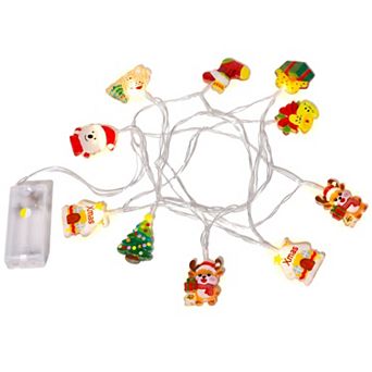 Colorful Snowman DecorLights, 6.6FT 10 Bulbs Whimsical Winter Wonderland Lamps