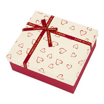 Elegant Rigid Gift Box with Printed Ribbon 1 pc