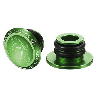 2 pc Bar End Plugs, Aluminum Handlebar End Caps Bike Plugs with Matching Rings