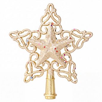 Openwork Glittering Star, Luxury Radiant Spring Mount Accent 6.3 Inches