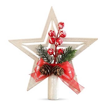Openwork Stellar Crest, Sturdy Regal Crown Tree Accents 7.9 Inches