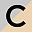 White Black Letter C